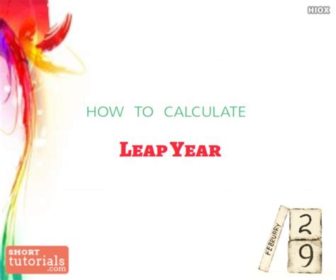 How To Calculate Leap Year