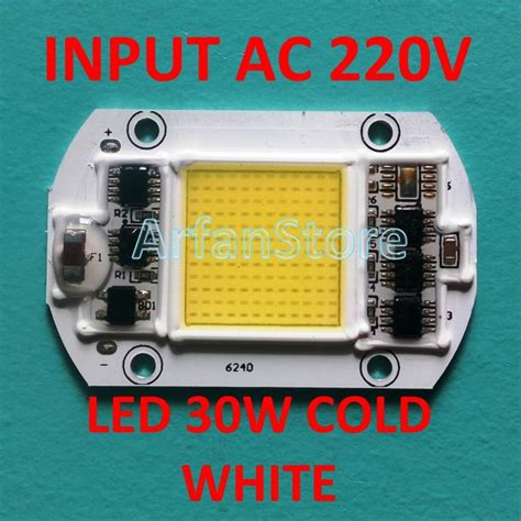 Jual Input Ac V High Power Led W Cold White Hpl Putih Tanpa Driver