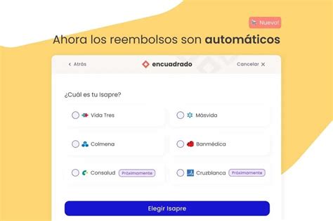 Cómo Pedir Reembolso Automático a una Isapre Encuadrado