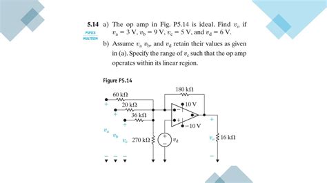 Problem Nilsson Riedel Electric Circuits Th Edition Ideal Op