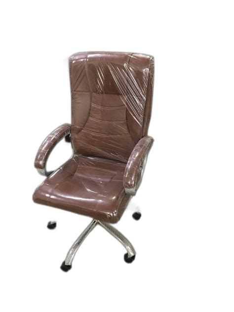 Rexine Medium Back Revolving Office Chair Brown At Rs 4000 In New Delhi