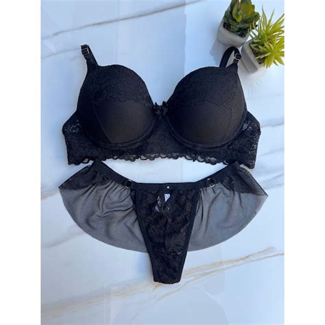Conjunto Lingerie Luxo Daia C Bojo Ref Shopee Brasil