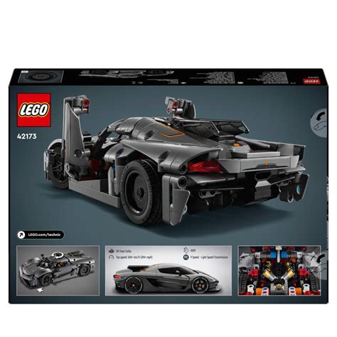 LEGO Technic 42173 Koenigsegg Jesko Absolut Grey Hypercar Set | Smyths ...