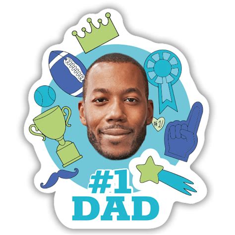 Custom 1 Dad Stickers