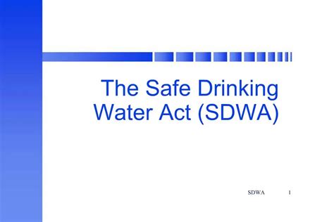 Ppt The Safe Drinking Water Act Sdwa Powerpoint Presentation Free Download Id303979