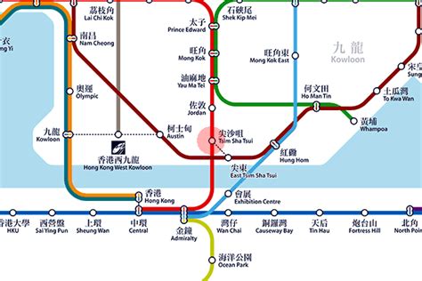 Tsim Sha Tsui Station Map Hong Kong Mtr