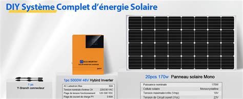 Eco Worthy Kit De Panneaux Solaires W V Pour Caravane Maison