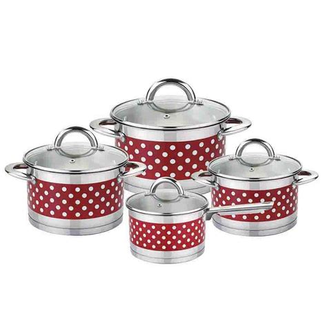 8 Piece Cookware Ollas Cocina En Acero Inoxidable Hiking Camping Hot Pot Stock Pot China Stock
