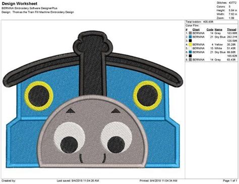 Thomas The Train Fill Machine Embroidery Design Instant Thomas The