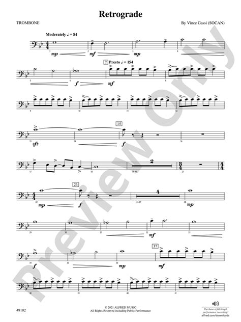 Retrograde 1st Trombone 1st Trombone Part Digital Sheet Music Download