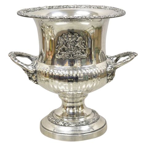 Regency Style Silver Plated Ribbed Champagne Bucket Trophy Cup Wine Ice Chiller For Sale At 1stdibs