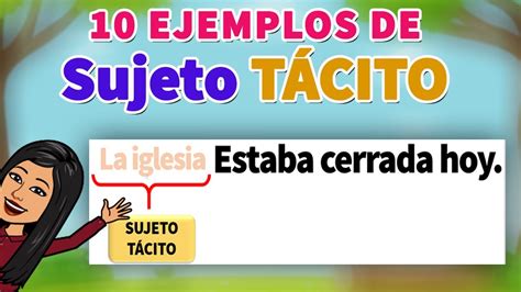 10 Ejemplos SUJETO Tácito I TIPOS DE SUJETO YouTube