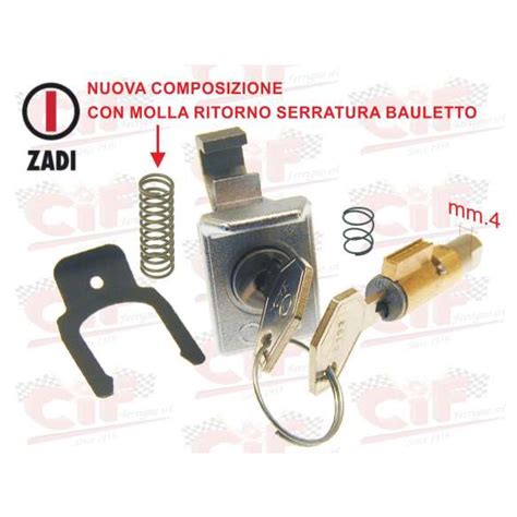 KIT SERRATURA BLOCCASTERZO BAULETTO VESPA 50 SPECIAL 125 PRIMAVERA P125X