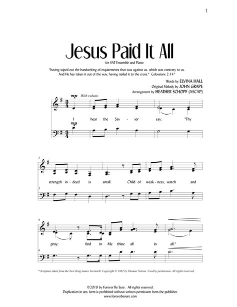 Jesus Paid It All | Forever Be Sure