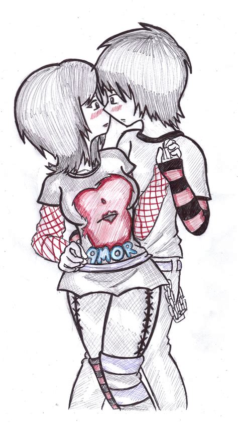 Emo Couple Sketch At Explore Collection Of Emo