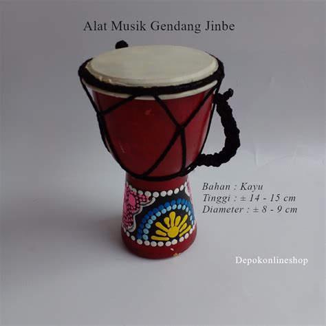 Jual Gendang Kulit Jimbe Alat Musik Tradisional Mainan Anak Laki