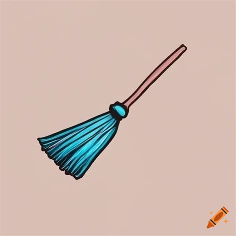 Minimalist Drawing Of A Broom