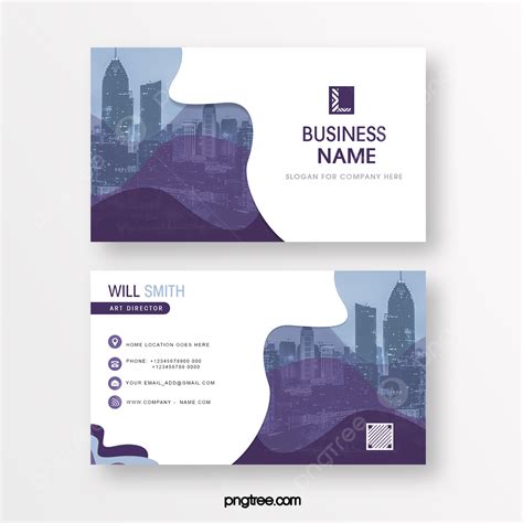 Purple Modern Business Card Design Template Download on Pngtree