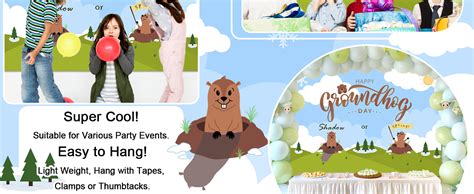 Avezano Groundhog Day Backdrop Happy Groundhog Day Party