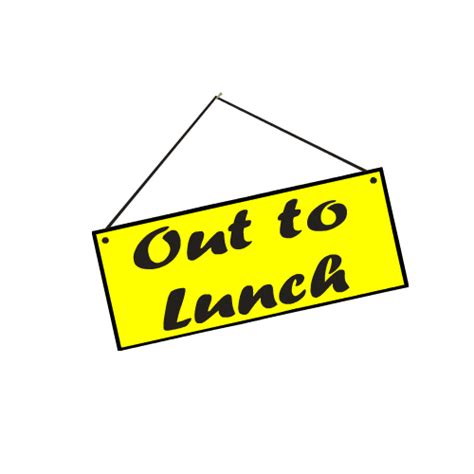 Out to lunch sign clip art image #14388