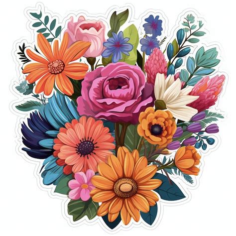 Premium Photo A Vibrant And Charming Sticker Design That Showcases An