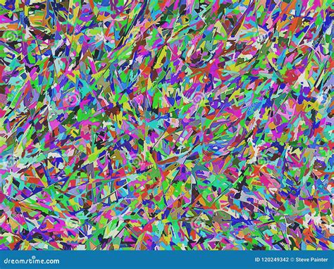 Multi Coloured Chaotic Abstract Background Stock Illustration ...