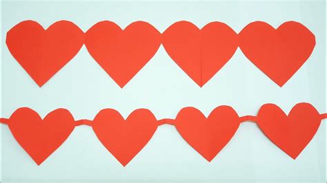 How To Make Paper Chain Heartpaper Heart Garland 2 Waysvalentines Day Crafts Youtube