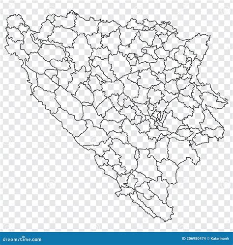 Blank Map Bosnia And Herzegovina High Quality Map Of Bosnia And