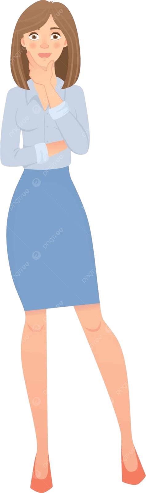 Business Woman Isolated Woman Employee Character Vector Woman