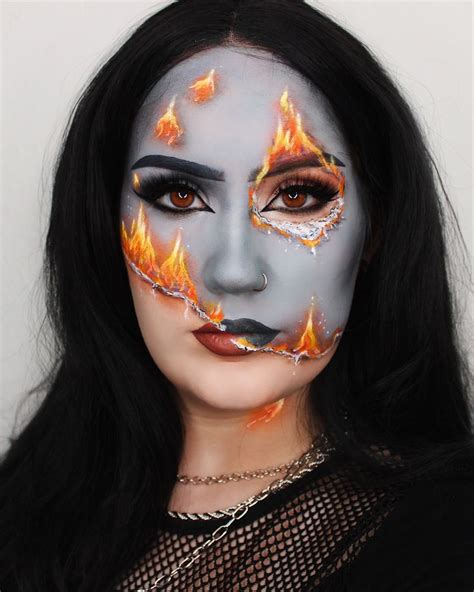 Burn Makeup Halloween Halloween Make Up Fire Makeup Sfx Makeup Ajak