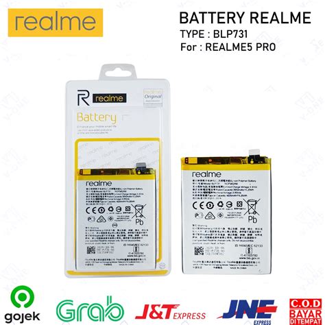 Jual BATREI BATTERY ORIGINAL 99 REALME BLP731 REALME 5 PRO Shopee