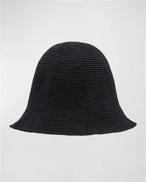 The Row Carrol Crochet Bucket Hat Black Editorialist