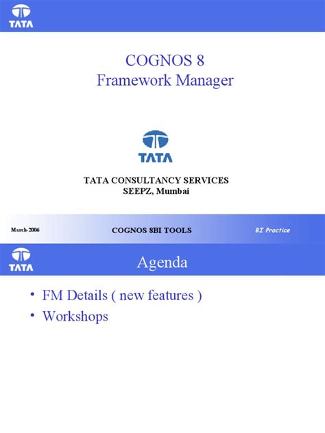 cognos  framework manager qs  business intelligence