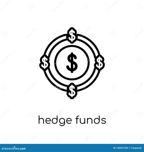 Hedge Funds Icon Trendy Modern Flat Linear Vector Hedge Funds I Stock