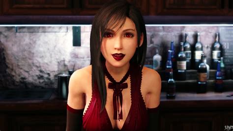 Tifa Red Satin Lingerie Final Fantasy Vii Remake Mod Youtube