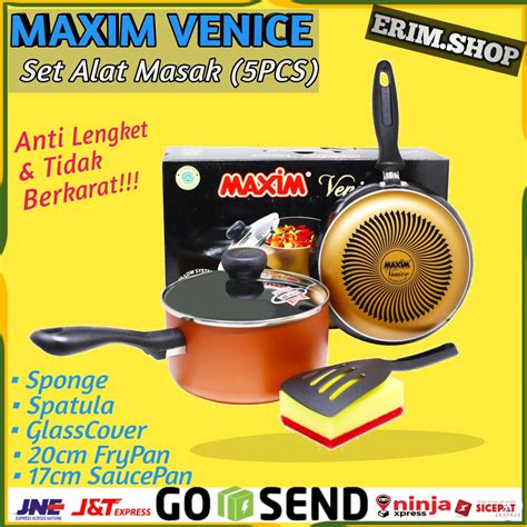 Jual PANCI SET TUTUP KACA SAUCE PAN FRYPAN WAJAN TEFLON PENGGORENGAN