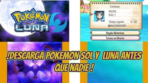 Descargar Pokemon Sol Y Luna En Español Nintendo 3ds 2ds Y Pc