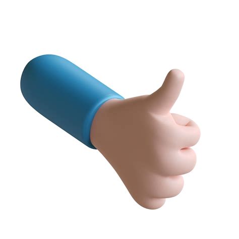 Premium Photo D Cartoon Thumb Up Hand