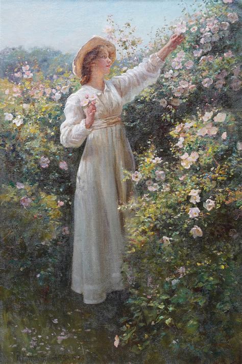 Robert Payton Reid Portrait Of A Lady Amongst Roses Richard Taylor