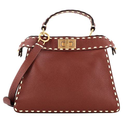 Fendi Selleria Peekaboo Iseeu Bag Leather Small For Sale At 1stdibs