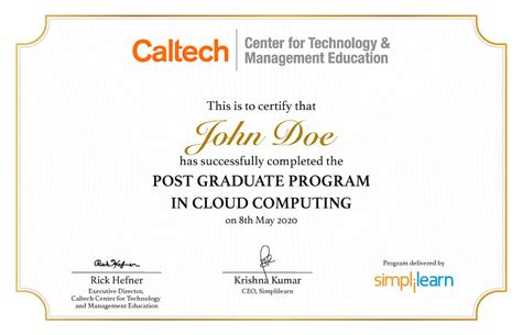 Cloud Computing Certification With Caltech CTME Cloud Computing Course