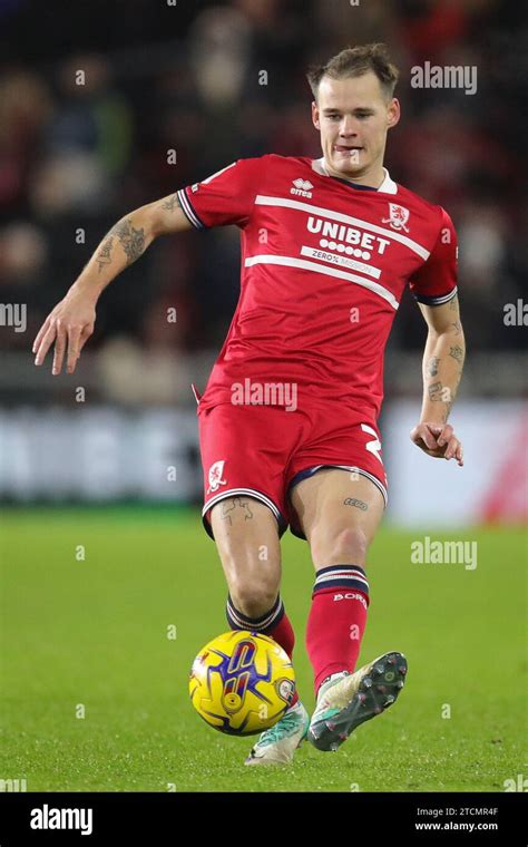 Middlesbrough UK 13th Dec 2023 Lukas Engel 27 Of Middlesbrough On