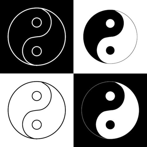 Premium Vector Yin Yang Icons Set Vector Illustration