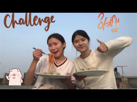 2X Spicy Current Noodle And MoMo Eating Challenge In Hostel Eating