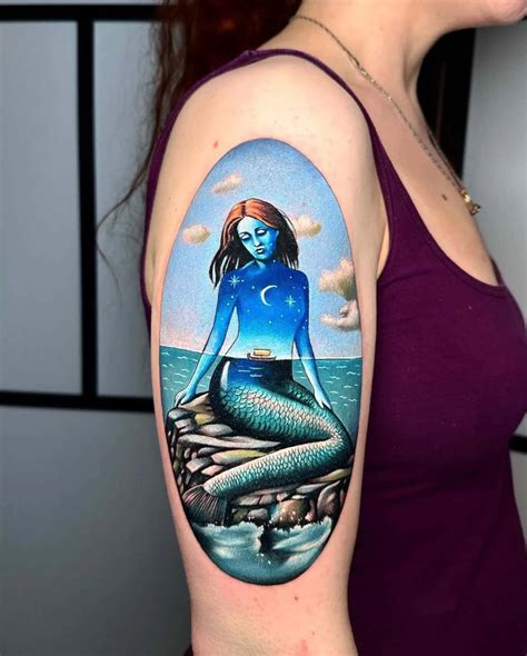 Realistic Mermaid Tattoo