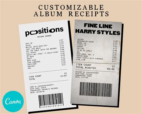 Canva Receipt Template