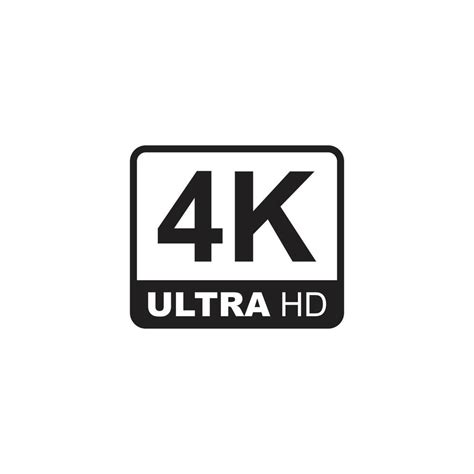 Eps10 Black Vector 4k Ultra Or Uhd 2160p Icon Isolated On White