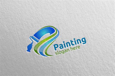 Splash Painting Vector Logo Design