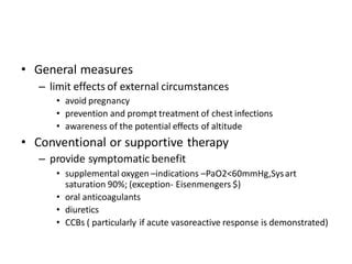 PAH ppt , causes of pah classification and management | PPT