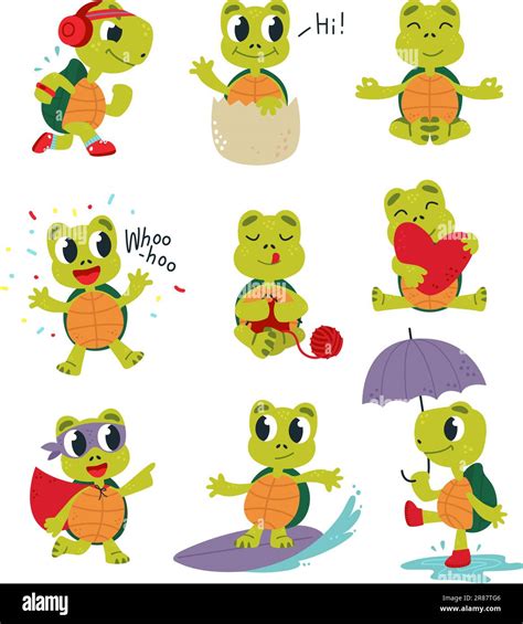 Cute Turtle Cartoon Love